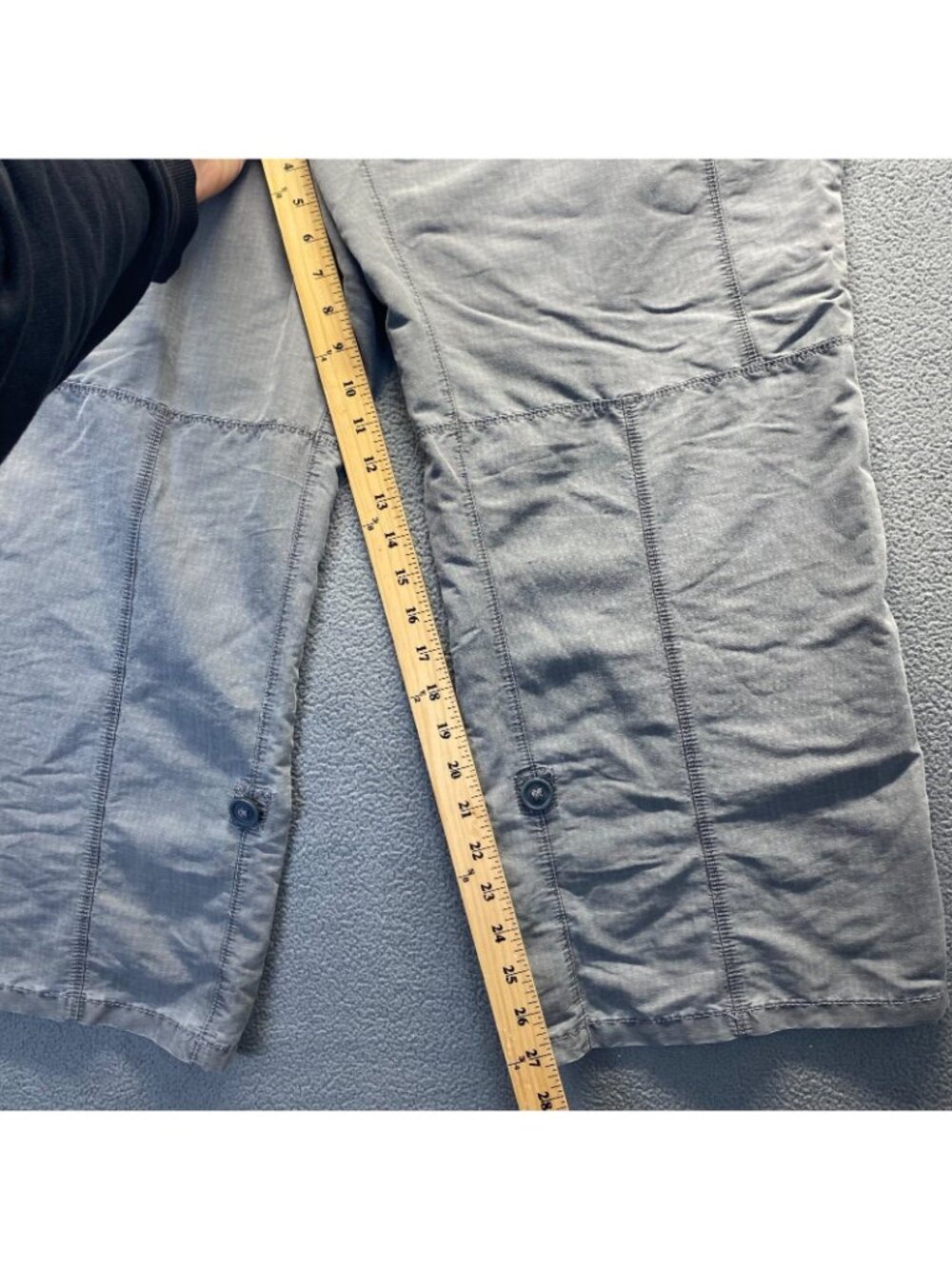 Lane Bryant Easy Pant satin cargo jogger gunmetal gray Size 16,Zipper,Pockets - Picture 6 of 8
